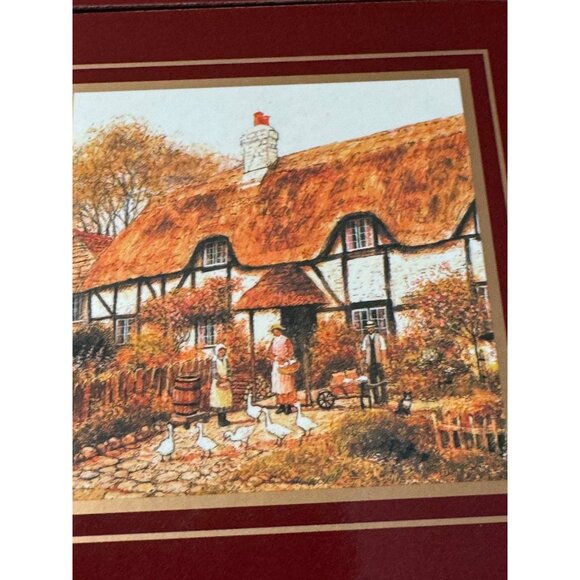 Vintage English Countryside Themed Coasters Set Of 6 - Picture 5 of 9